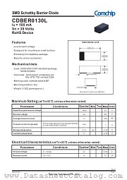 CDBER0130L datasheet pdf Comchip Technology