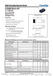 CDBER54-HF datasheet pdf Comchip Technology