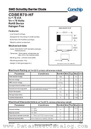 CDBER70-HF datasheet pdf Comchip Technology