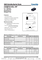CDBF0140L-HF datasheet pdf Comchip Technology