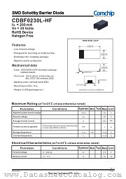 CDBF0230L-HF datasheet pdf Comchip Technology