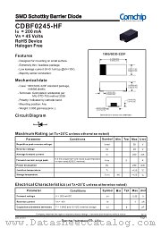 CDBF0245-HF datasheet pdf Comchip Technology