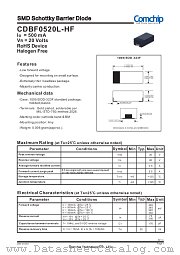CDBF0520L-HF datasheet pdf Comchip Technology