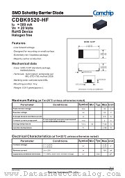 CDBK0520-HF datasheet pdf Comchip Technology