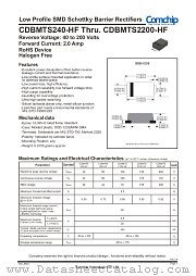 CDBMTS260-HF datasheet pdf Comchip Technology