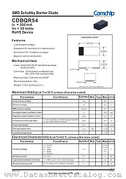 CDBQR54 datasheet pdf Comchip Technology