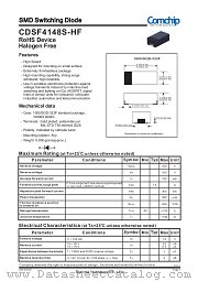 CDSF4148S-HF datasheet pdf Comchip Technology