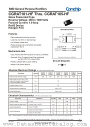 CGRAT105-HF datasheet pdf Comchip Technology