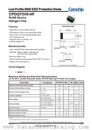 CPDQT5V0-HF datasheet pdf Comchip Technology