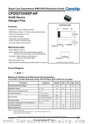 CPDQT5V0SP-HF datasheet pdf Comchip Technology