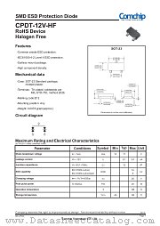 CPDT-12V-HF datasheet pdf Comchip Technology