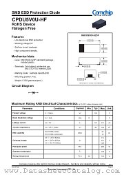 CPDU5V0U-HF datasheet pdf Comchip Technology