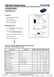 CPDU5V0U datasheet pdf Comchip Technology