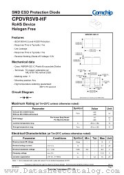 CPDVR5V0-HF datasheet pdf Comchip Technology