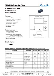 CPDZ5V0C-HF datasheet pdf Comchip Technology