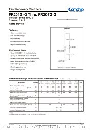 FR205G-G datasheet pdf Comchip Technology