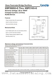 KBP204G-G datasheet pdf Comchip Technology
