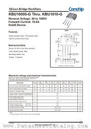KBU1004-G datasheet pdf Comchip Technology