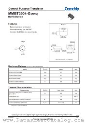 MMBT3904-G datasheet pdf Comchip Technology