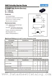 CDBF54 datasheet pdf Comchip Technology