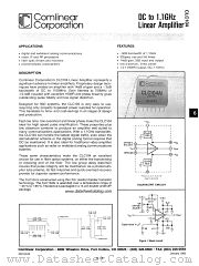 CLC104AI datasheet pdf Comlinear Corporation