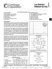 CLC207 datasheet pdf Comlinear Corporation