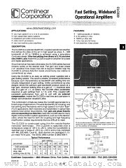 CLC220 datasheet pdf Comlinear Corporation