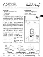 CLC402AJP datasheet pdf Comlinear Corporation