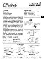 CLC422AIB datasheet pdf Comlinear Corporation