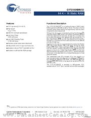 CY7C1021BNV33L-15BAIT datasheet pdf Cypress