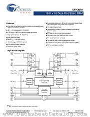 CY7C026A-20AXC datasheet pdf Cypress