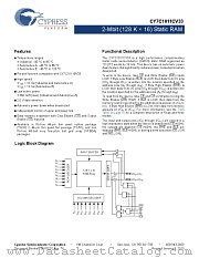 CY7C1011CV33-12ZSXET datasheet pdf Cypress