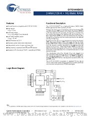 CY7C1011DV33-10ZSXI datasheet pdf Cypress
