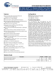 CY7C1262XV18-450BZXC datasheet pdf Cypress
