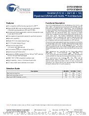 CY7C1370DV25-200BZCT datasheet pdf Cypress