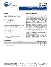 CY7C1440AV25-167BZXC datasheet pdf Cypress