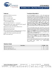 CY7C1441AV33-133BZI datasheet pdf Cypress