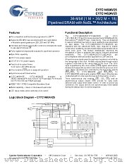 CY7C1462AV25-200AXCT datasheet pdf Cypress