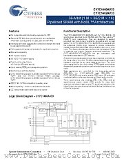 CY7C1460AV33-167AXC datasheet pdf Cypress