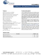 CY7C1484BV25-250AXI datasheet pdf Cypress