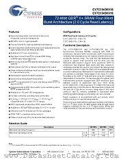 CY7C1543KV18-400BZC datasheet pdf Cypress