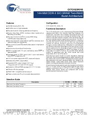CY7C1623KV18-250BZXC datasheet pdf Cypress