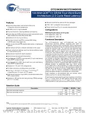 CY7C1643KV18-400BZC datasheet pdf Cypress