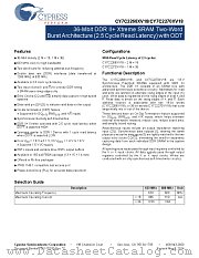 CY7C2270XV18-633BZXC datasheet pdf Cypress