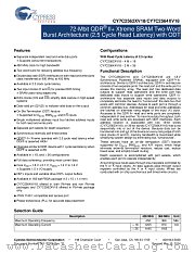 CY7C2564XV18-366BZC datasheet pdf Cypress