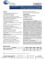 CY7C25652KV18-500BZXI datasheet pdf Cypress
