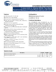 CY7C2568XV18-633BZXC datasheet pdf Cypress