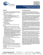 CY7C63513C-PVXC datasheet pdf Cypress