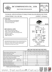 KBPC3501W datasheet pdf DC Components