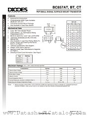 BC857AT datasheet pdf Diodes
